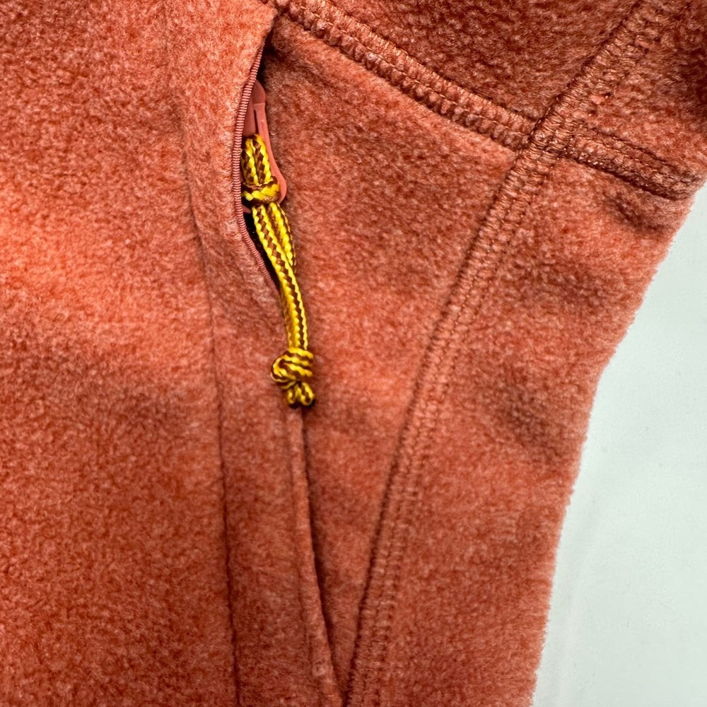 LL Bean Vest Womens XS Orange Sweater Fleece Full Zip 504675 Mock Neck Outdoor - Picture 4 of 11